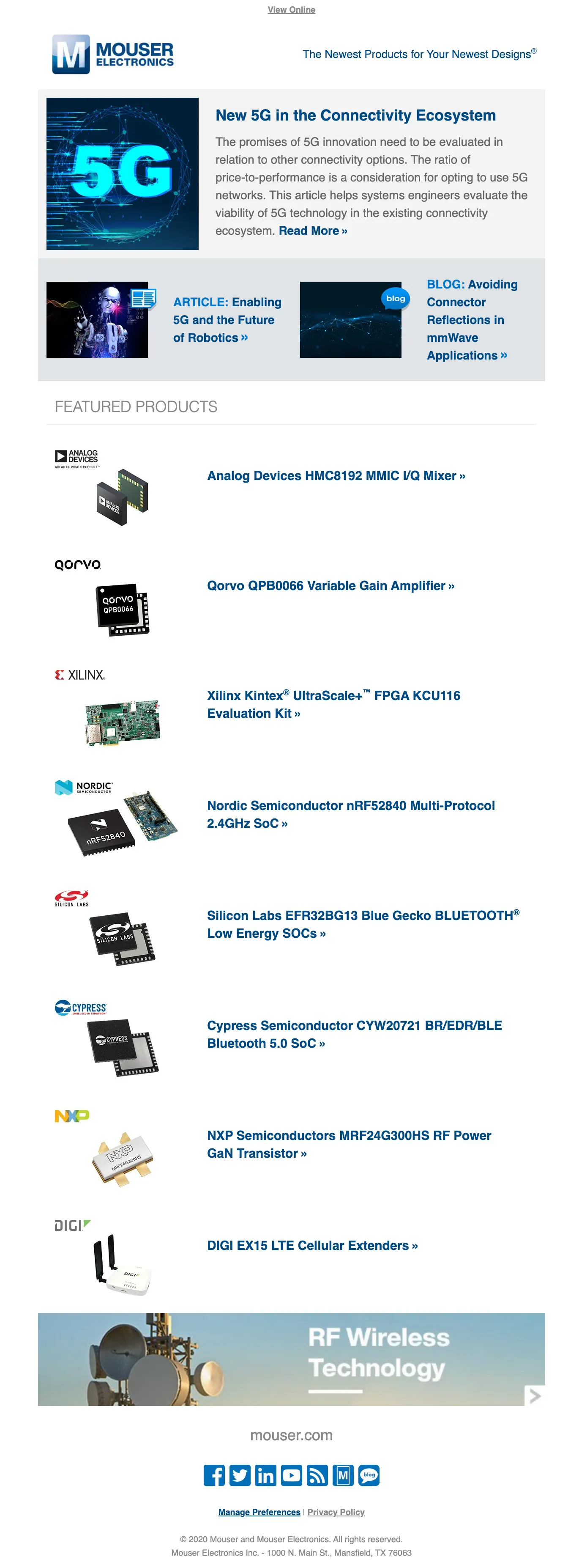 5G and RF technology newsletter