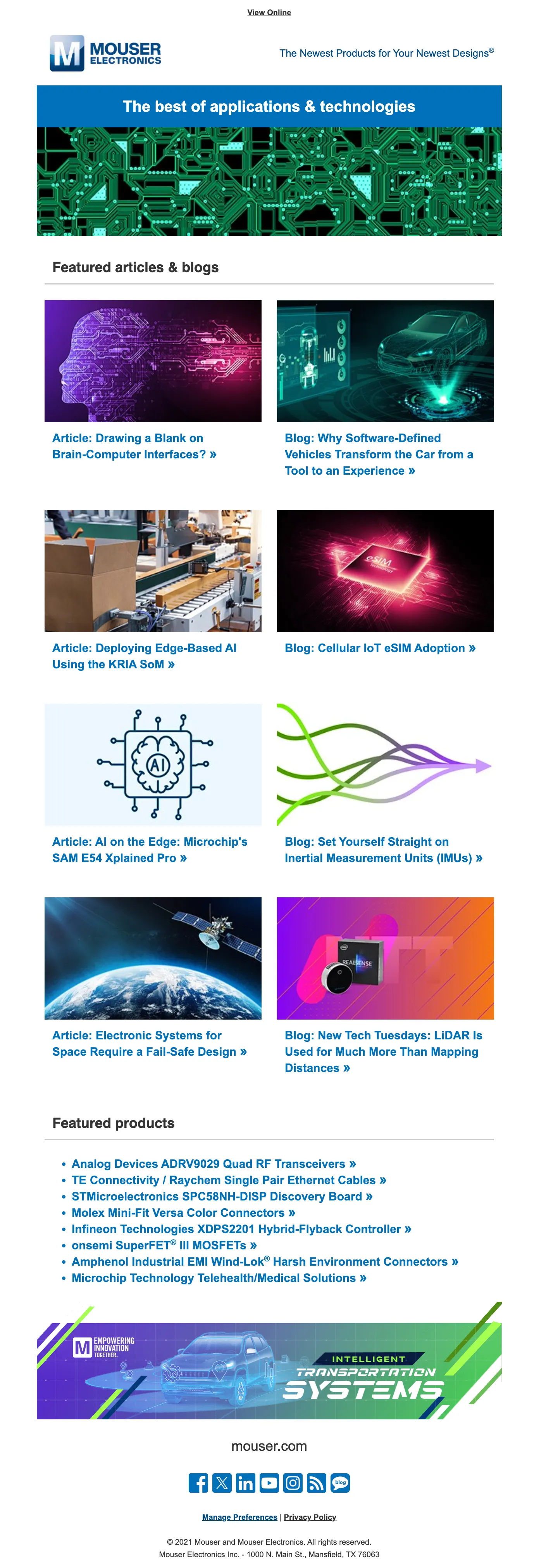 Best of Applications and Technology 2021 newsletter