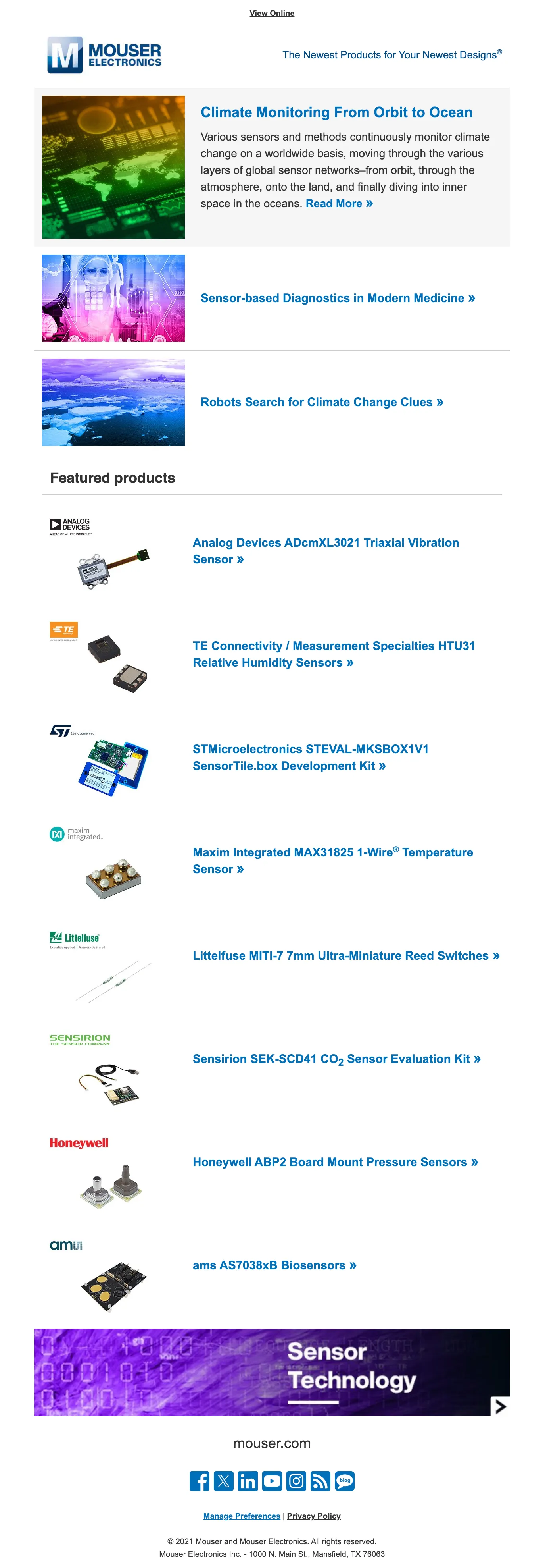 Sensor technology newsletter